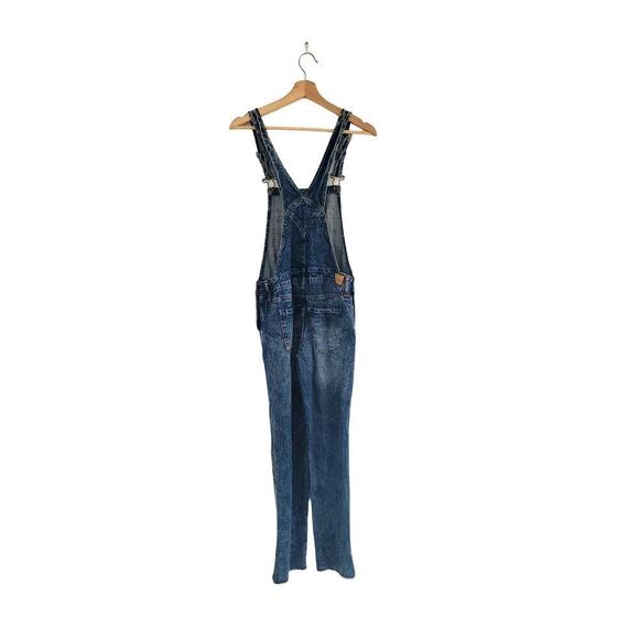 Aeropostale Denim Jean Distressed BIB Overalls Pants Size S - Picture 2 of 11
